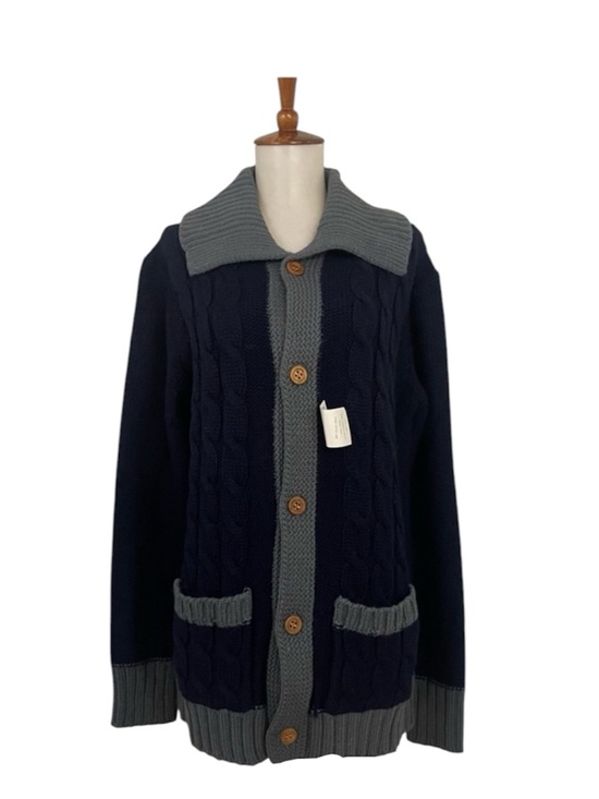 Vintage Sweaters - Vintage‎ 100% Wool Cardigan Women’s M Long Sleeve Button Down Cable Knit